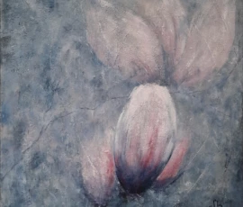 Peinture de Marianne Maillefer, mêlant couleurs, textures et jeux de matière.