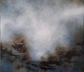 Peinture de Marianne Maillefer, mêlant couleurs, textures et jeux de matière.