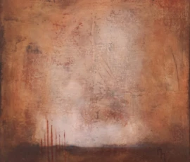 Peinture de Marianne Maillefer, mêlant couleurs, textures et jeux de matière.