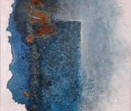 Peinture de Marianne Maillefer, mêlant couleurs, textures et jeux de matière.