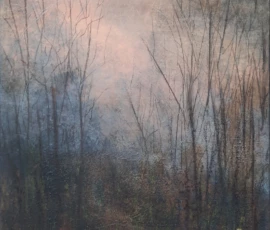 Peinture de Marianne Maillefer, mêlant couleurs, textures et jeux de matière.