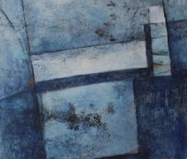 Peinture de Marianne Maillefer, mêlant couleurs, textures et jeux de matière.