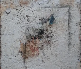 Peinture de Marianne Maillefer, mêlant couleurs, textures et jeux de matière.