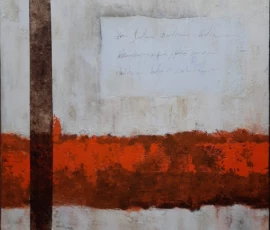 Peinture de Marianne Maillefer, mêlant couleurs, textures et jeux de matière.