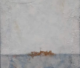 Peinture de Marianne Maillefer, mêlant couleurs, textures et jeux de matière.